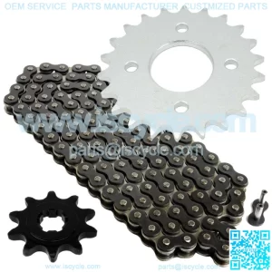 Black Drive Chain And Sprockets Kit for Suzuki LT80 Quadsport 80 2X4 1989-2006