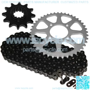 Black O-Ring Drive Chain And Sprockets Kit for Kawasaki KSF250A Mojave 87-04