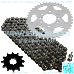 Black Drive Chain And Sprockets Kit for Suzuki LT230S Quadsport 230 1985-1988