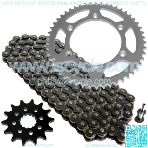 Black Drive Chain And Sprocket Kit for Yamaha YZ250 YZ250X 1999-2018
