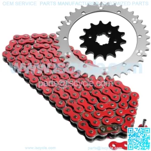 Red Drive Chain And Sprocket Kit for Yamaha Banshee 350 YFZ350 1989-2006