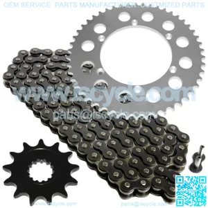Black Drive Chain And Sprocket Kit for Kawasaki KX450F 2006-2018