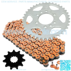 Orange Drive Chain And Sprockets Kit for Suzuki LT160 Quadrunner 160 1989-1992