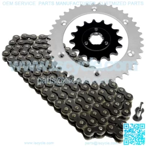 Black Drive Chain And Sprocket Kit for Suzuki Dr600S 1985 1986 1987 1988 1989