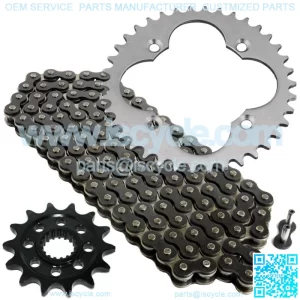Black Drive Chain And Sprockets Kit for Honda TRX450R Sportrax 450 2X4 2004 05