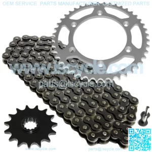 Black Drive Chain And Sprocket Kit for Suzuki DR-Z400S 2000-2018