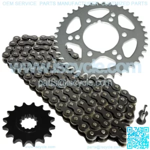 Black Drive Chain And Sprocket Kit for Kawasaki Ninja ZX-6R ZX636B 2003 2004