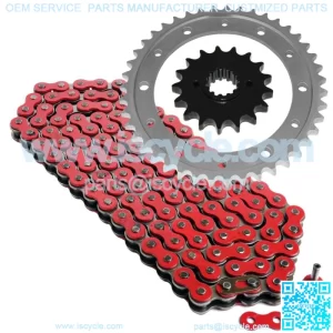Red Drive Chain And Sprocket Kit for Honda VFR800Fi Interceptor 800 1998-2001