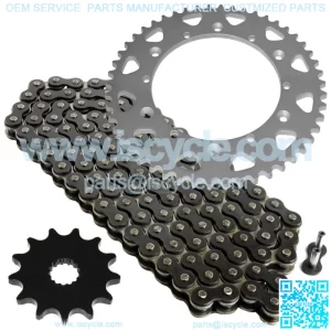 Black Drive Chain And Sprocket Kit for Yamaha YZ125 1987 1993 1994 1995 1996
