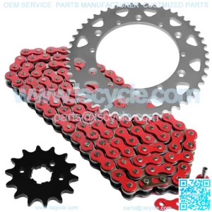 Red Drive Chain And Sprocket Kit for Yamaha YZ250 1987 1988 1989 1992