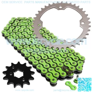 Green Drive Chain And Sprockets Kit for Yamaha Raptor 350 YFM350R 2004-2013