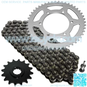 Black Drive Chain And Sprocket Kit for Yamaha R6S YZF-R6S 2006 2007 2008 2009