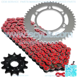 Red Drive Chain And Sprocket Kit for Honda CRF450R CRF450Rx 2004-2018
