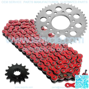Red Drive Chain And Sprocket Kit for Honda CBR600F 1987 1988 1989 1990