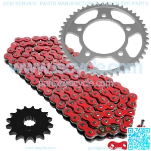 Red Drive Chain And Sprocket Kit for Yamaha YZF-R6 1999-2005 530-Chain Type