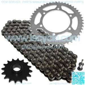 Black Drive Chain And Sprocket Kit for Yamaha XJ600S SecaII1992-1998