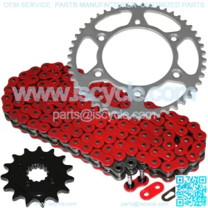 Red O-Ring Drive Chain and Sprockets Kit for Honda XR600R 1991 1992 1993-2000