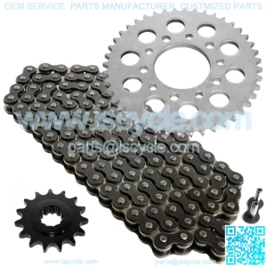 Black Drive Chain And Sprocket Kit for Honda CBR600F 1987 1988 1989 1990