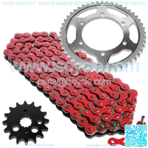 Red Drive Chain And Sprocket Kit for Kawasaki Vulcan 800 VN800A 1995 1996
