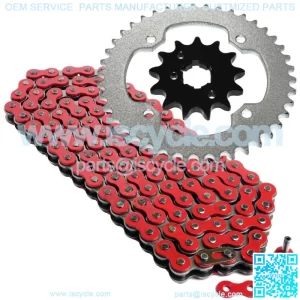 Red Drive Chain And Sprockets Kit for Yamaha Banshee 350 YFZ350 1987 1988