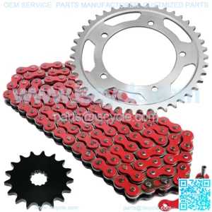 Red Drive Chain And Sprocket Kit for Suzuki GSX-S750 GSX-S750Z 2015 2016