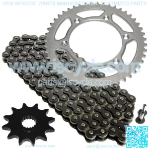 Black Drive Chain And Sprocket Kit for Suzuki RM125 1985 1992-1996 2000-2004