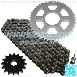 Black Drive Chain And Sprocket Kit for Yamaha XJ550 Maxim / XJ550R Seca 1981-83