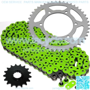 Green O-Ring Drive Chain and Sprockets Kit for Yamaha R1 YZF-R1 2004-2008