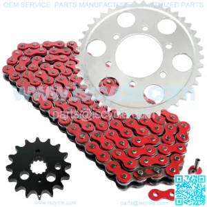 Red Drive Chain And Sprocket Kit for Kawasaki Ninja ZX-9R ZX900 1998-2001