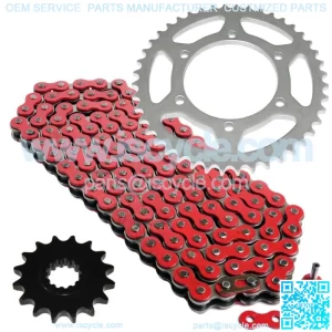 Red Drive Chain And Sprocket Kit for Yamaha FZ1 FZS1000 2001-2005