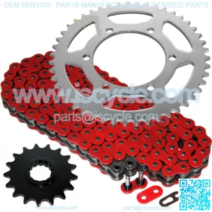 Red O-Ring Drive Chain and Sprockets Kit for Yamaha R1 YZF-R1 2009-2014