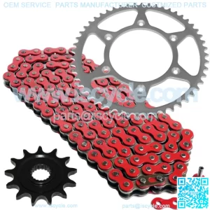 Red Drive Chain And Sprocket Kit for Honda CR125R 2000 2001 2003-2007