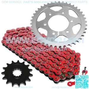Red Drive Chain And Sprocket Kit for Kawasaki Ninja 1000 ZX1000 Abs 2011-17