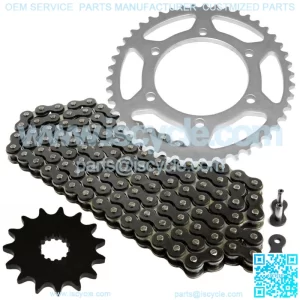 Black Drive Chain And Sprocket Kit for Suzuki GSX-R600 1998 1999 2000