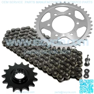 Black Drive Chain And Sprocket Kit for Kawasaki ZZR600 ZX600J 2005-2008