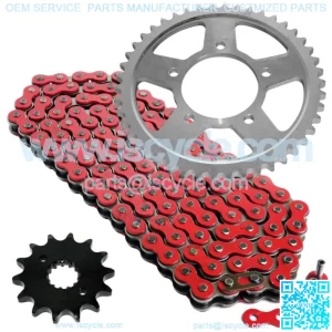 Red Drive Chain And Sprocket Kit for Suzuki GSX600F Katana 600 1989 1990 1991