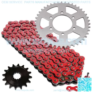 Red Drive Chain And Sprocket Kit for Kawasaki Ninja ZX-6R ZX600 2007-2012