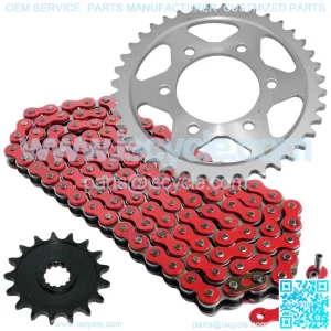 Red Drive Chain And Sprocket Kit for Kawasaki Ninja ZX-10R ZX1000D 2006 2007