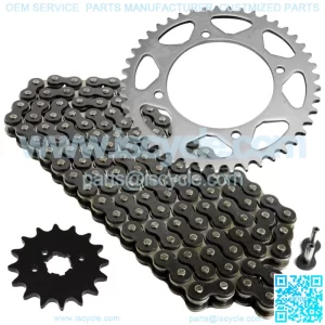 Black Drive Chain And Sprocket Kit for Yamaha XV250 V-Star 250 2008-2018