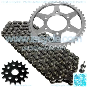Black Drive Chain And Sprocket Kit for Kawasaki ZZR1200 ZX1200C 2002-2005