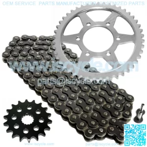 Black Drive Chain And Sprocket Kit for Kawasaki Ninja ZX-12R ZX1200 2000-2006