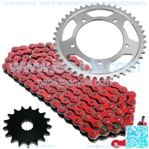 Red Drive Chain And Sprocket Kit for Suzuki GSX-R750 2006-2018