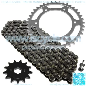 Black Drive Chain And Sprocket Kit for Honda XR250L 1991-1996