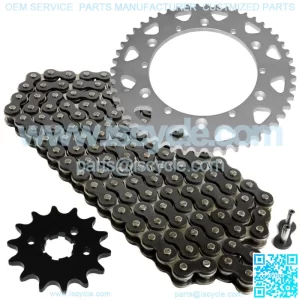Non O-Ring Black Drive Chain and Sprocket Kit for Yamaha IT250 1981 1982