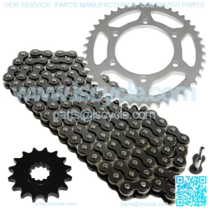 Black Drive Chain And Sprocket Kit for Yamaha FZ1 FZS1000 2001-2005