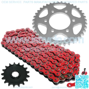 Red Drive Chain And Sprocket Kit for Kawasaki Ninja ZX-10R ZX1000 2011-18