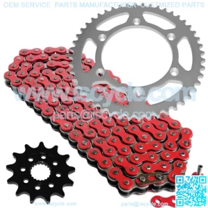 Red Drive Chain And Sprocket Kit for Yamaha YZ125 2005-2018