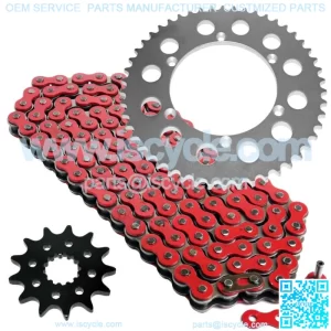 Red Drive Chain And Sprocket Kit for Kawasaki KX250R 2005 2006 2007 2008