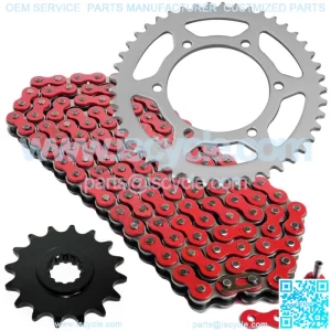 Red Drive Chain And Sprocket Kit for Yamaha R6 YZF-R6 2006-2018