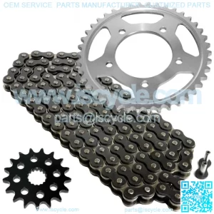 Black Drive Chain And Sprocket Kit for Kawasaki Ninja ZX-14R ZX1400 Abs 2012-18